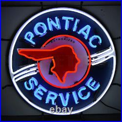 Pontiac Neon sign Indian Head Grand Am Ville Prix Dads Garage wall lamp light