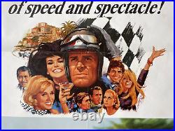 RARE Original 1967 GRAND PRIX James Garner One Sheet Movie Poster Auto Racing