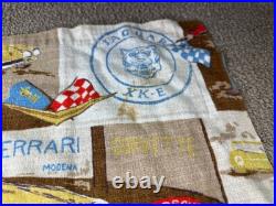 Race Car Curtain Set (3) Drapes Foreign Racing Grand Prix Formula 1 Fabric VTG