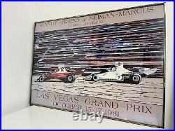 Randy Owens 1981 Las Vegas Grand Prix Original Serigrahps Framed Poster