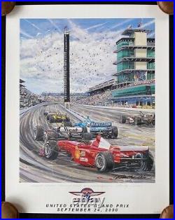 Randy Owens 2000 U. S. Grand Prix Indianapolis SIGNED Litho Schumacher FERRARI