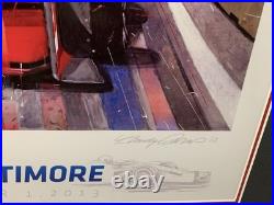 Randy Owens Signed print Grand Prix Baltimore 2013 Camden yard Background