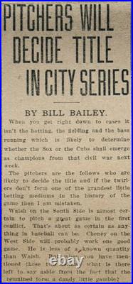 Rare 1912 Chicago Front Page Cubs, White Sox City Series, Grand Prix Auto Race