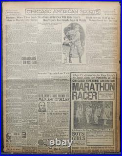 Rare 1912 Chicago Front Page Cubs, White Sox City Series, Grand Prix Auto Race