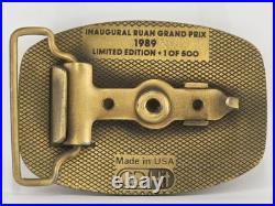 Rare 1989 Inaugural Ruan Grand Prix Belt Buckle L. E. 1 Of 500 Des Moines, IA