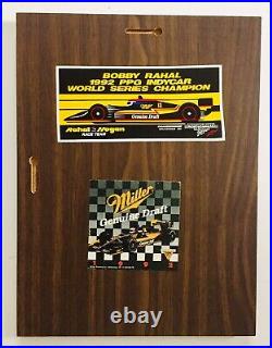 Rare 1992 Rahal Hogan Race Team Indy Car Bosch Grand Prix Champions Plaque #4
