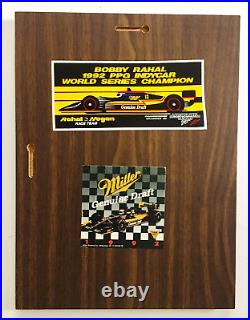 Rare 1992 Rahal Hogan Race Team Indy Car Bosch Grand Prix Champions Plaque #4