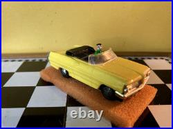 Rare Color Atlas HO Slot Car, Yellow Pontiac Grand Prix Convertible