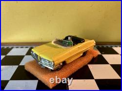 Rare Color Atlas HO Slot Car, Yellow Pontiac Grand Prix Convertible