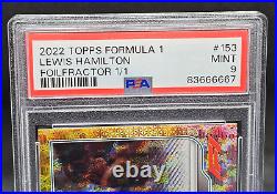 Rare Psa 9 Mint 2022 Topps Formula 1 Lewis Hamilton #153 Foilfractor 1/1