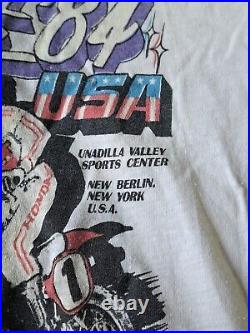 Rare Unadilla New Berlin Ny 1984 USA Motocross Grand Prix Mxgp Vintage T Shirt