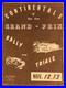 Rare Vintage 1950s Continentals Car Club of San Jose Grand Prix Race Car Poster