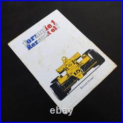 Renault USA Elf Formula One Team Press Release Kit 1980 Rene Arnoux, Jabouille +