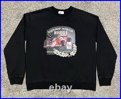 Rhude Trendy Sweatshirt Crewneck Grand Prix Circuit De Monaco Black Sz. Large