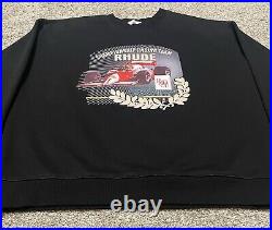 Rhude Trendy Sweatshirt Crewneck Grand Prix Circuit De Monaco Black Sz. Large