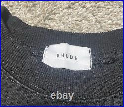 Rhude Trendy Sweatshirt Crewneck Grand Prix Circuit De Monaco Black Sz. Large