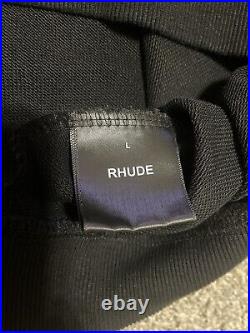 Rhude Trendy Sweatshirt Crewneck Grand Prix Circuit De Monaco Black Sz. Large