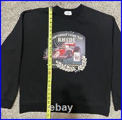 Rhude Trendy Sweatshirt Crewneck Grand Prix Circuit De Monaco Black Sz. Large