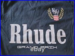 Rhude Vintage Black Grand Prix T-shirt Mens Sz Small