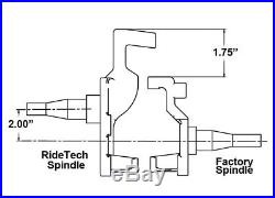 RideTech GM A / F / X Body Tall Spindle with 2 Drop 11009300