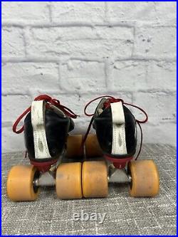 Riedell Grand Prix Vintage Speed Skates Men Size 8 Black Witch Doctor