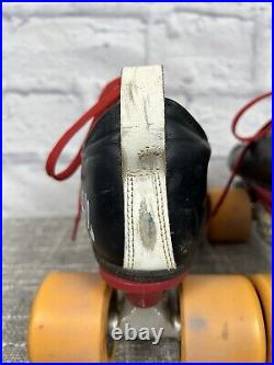 Riedell Grand Prix Vintage Speed Skates Men Size 8 Black Witch Doctor