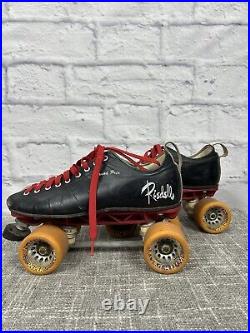 Riedell Grand Prix Vintage Speed Skates Men Size 8 Black Witch Doctor