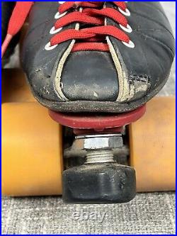 Riedell Grand Prix Vintage Speed Skates Men Size 8 Black Witch Doctor