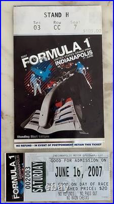 S Vettel F1 Debut & L Hamilton US Debut & Win 2007 U. S F1 Grand Prix Pass