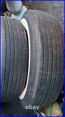 Set 4 Used G78-15 Grand Prix Broadway 4 PLY Polyester Cord Wide Whitewall Tires