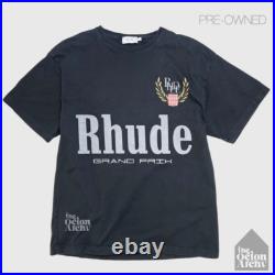 Size Small Rhude Grand Prix Tee'Vintage Black' SS22TT11012610 Pre-Owned