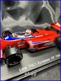 Spark 1/43 Lola THL 1 European Grand Prix 1985 Alan Jones Team Haas USA Boxed