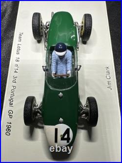 Spark 143 Lotus 18 RARE #14 Jim Clark Portugal Grand Prix 1960 ships USA box