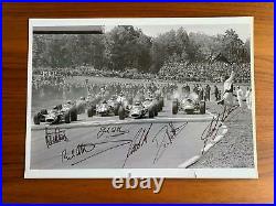 Sutton 16x12 photo Watkins Glen 1967 United States grand prix F1 multi signed