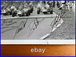 Sutton 16x12 photo Watkins Glen 1967 United States grand prix F1 multi signed