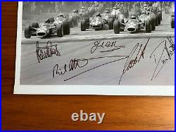 Sutton 16x12 photo Watkins Glen 1967 United States grand prix F1 multi signed