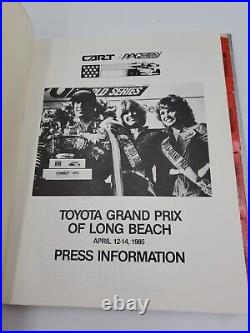 TOYOTA GP Grand Prix Of Long Beach Media Press Book Program Indy Cart 1985 RARE