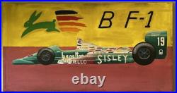 Teo Fabi Formula 1 Race Car Motorsports Racing Oil Painting Vintage Modern F1