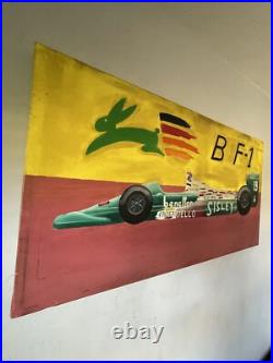 Teo Fabi Formula 1 Race Car Motorsports Racing Oil Painting Vintage Modern F1