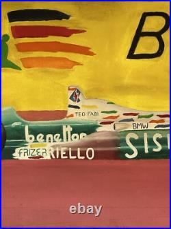 Teo Fabi Formula 1 Race Car Motorsports Racing Oil Painting Vintage Modern F1
