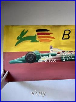 Teo Fabi Formula 1 Race Car Motorsports Racing Oil Painting Vintage Modern F1