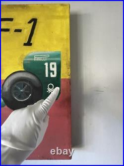 Teo Fabi Formula 1 Race Car Motorsports Racing Oil Painting Vintage Modern F1