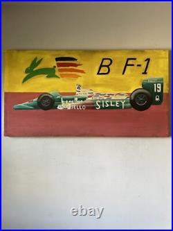 Teo Fabi Formula 1 Race Car Motorsports Racing Oil Painting Vintage Modern F1