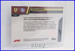 Topps NOW Formula 1 LEWIS HAMILTON First Ferrari Victory 10/25 Card #20