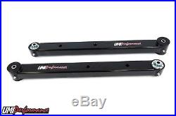 UMI 64-72 Chevelle A-Body Rear Boxed Lower Control Arms Poly Roto Joints Black