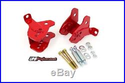 UMI 64-72 GM A-Body Rear Lower Control Arm Relocation Brackets Bolt In Red