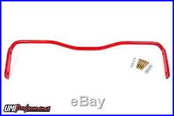 UMI Performance 64-72 GM A-Body Chevelle 1 Solid Chrome Moly Rear Sway Bar Red