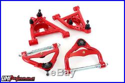 UMI Performance 78-88 GM G-Body New Upper 1/2 T Ball Joint + Lower A-Arms RED