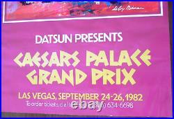 VHTF 1982 Caesars Palace Grand Prix Poster, LeRoy Neiman, Las Vegas
