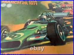 VINTAGE 1971 Questor Grand Prix Ontario Motor Speedway F 1 by Dale W. King Poster